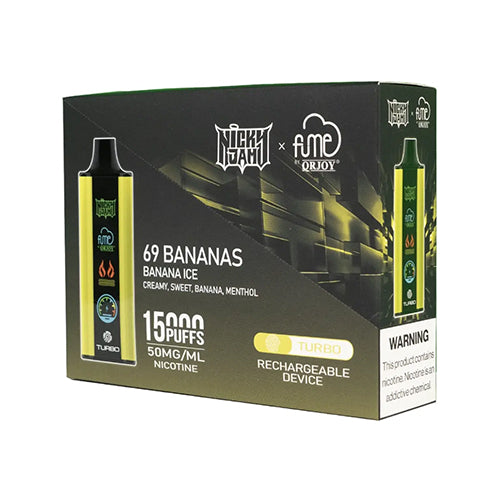 fume x nicky jam 15000 puffs brick 69 bananas disposable vape