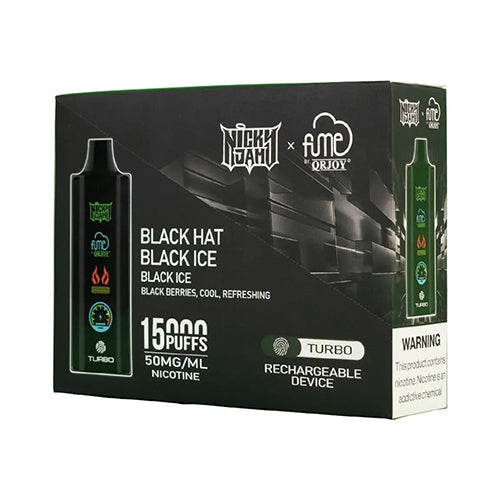 fume x nicky jam 15000 puffs brick black ice disposable vape 