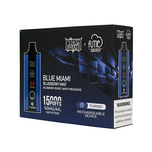 fume x nicky jam 15000 puffs brick blueberry mint disposable vape