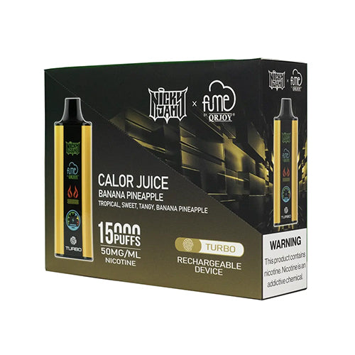 fume x nicky jam 15000 puffs brick banana pineapple disposable vape