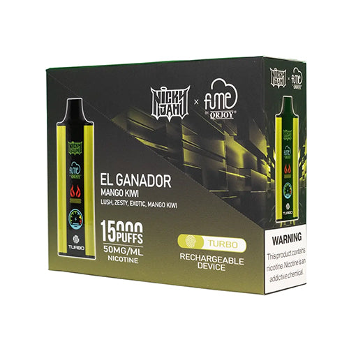 fume x nicky jam 15000 puffs brick mango kiwi disposable vape