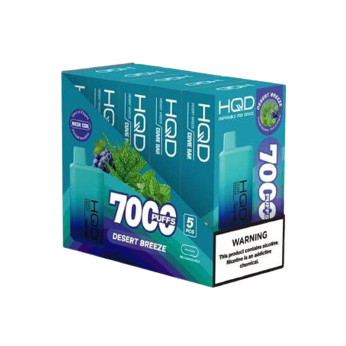 HQD Cuvie Bar 7000 puffs Brick of 5 desert breeze disposable vape