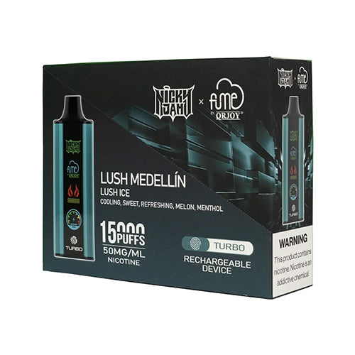 fume x nicky jam 15000 puffs brick lush ice disposable vape