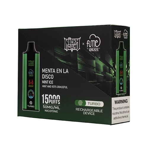 fume x nicky jam 15000 puffs brick mint ice disposable vape