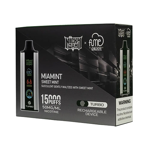 fume x nicky jam 15000 puffs brick sweet mint disposable vape